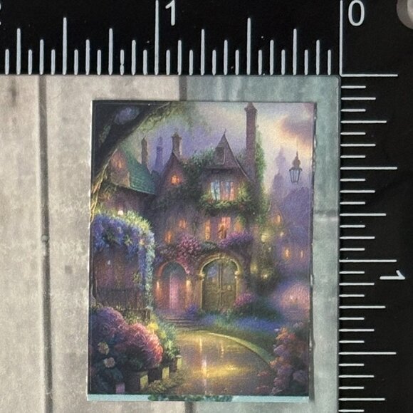 🌀10/$10🌀 Enchanted Fairy Tale Cottage Reusable Sticker Decal - Picture 1 of 1